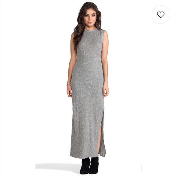 grey cotton maxi dress